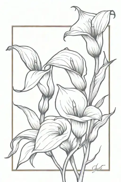calla lily tattoo design idea