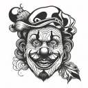 clown face tattoo design idea