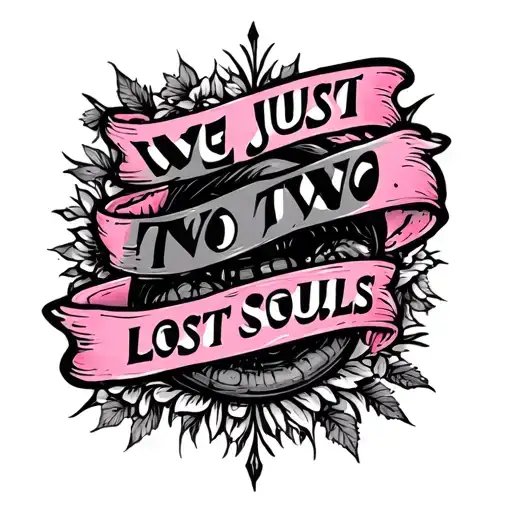 "We just two lost souls" Pink Floyd tattoo design idea
