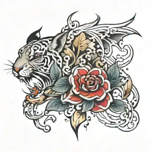 M Z tattoo design idea