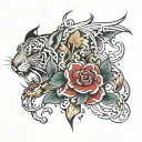 M Z tattoo design idea