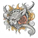 M Z tattoo design idea