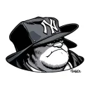 peter griffin with a yankee hat tattoo design idea