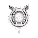 Horseshoe tattoo design idea