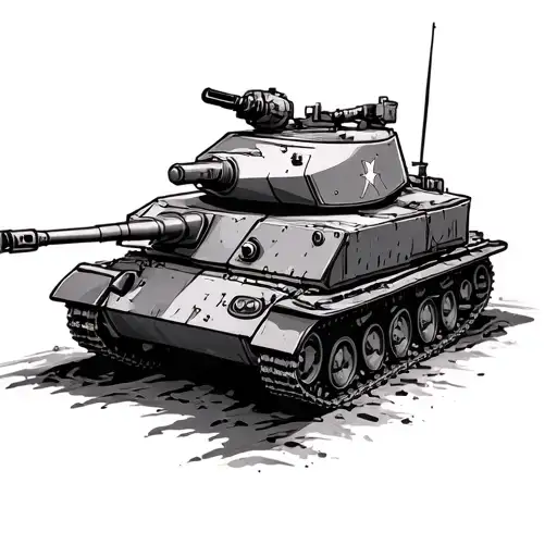 Army Tank tattoo design idea