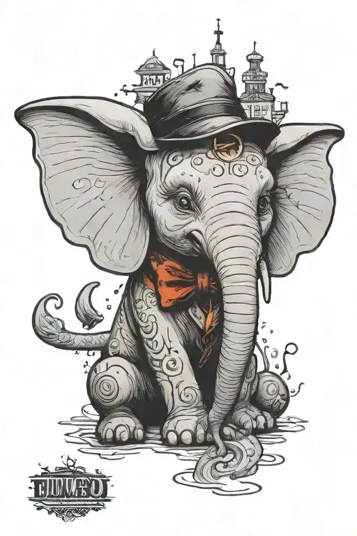dumbo tattoo design idea