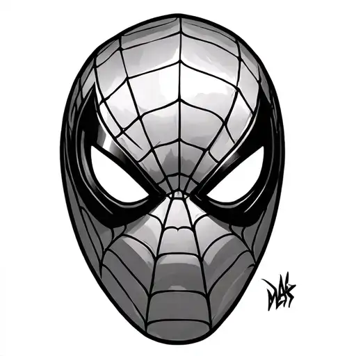 Spiderman Mask tattoo design idea