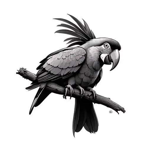 Scarlet Macaw tattoo design idea