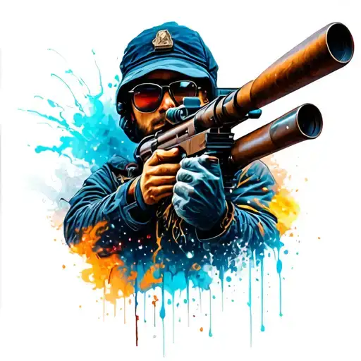 sniper tattoo design idea