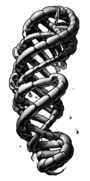 Dna tattoo design idea