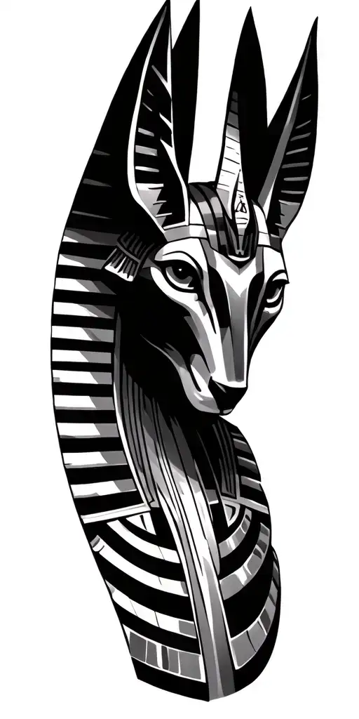 Egyptian god Anubis tattoo design idea