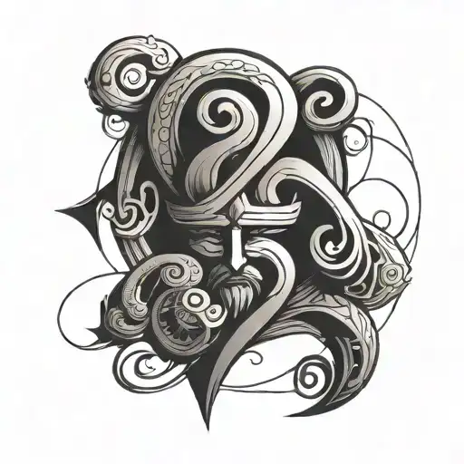 lines Greek god symbol in alchemy Not tribal  tattoo design idea