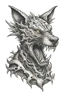 human bites tattoo design idea