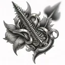 Zipper tattoo design idea