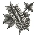 Zipper tattoo design idea