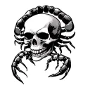 skull and scorpion tattoo design idea
