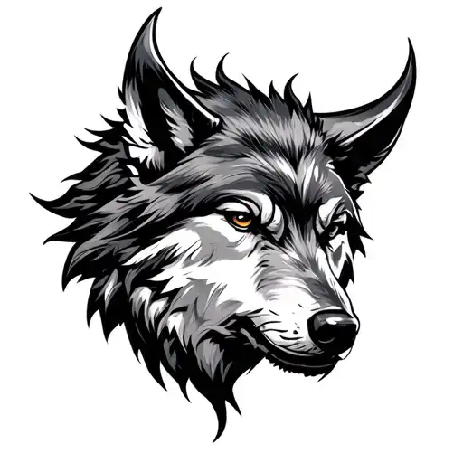 Viking Wolf tattoo design idea