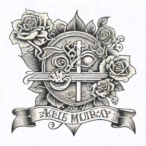 writing that says "Akeilia R Murray" tattoo design idea