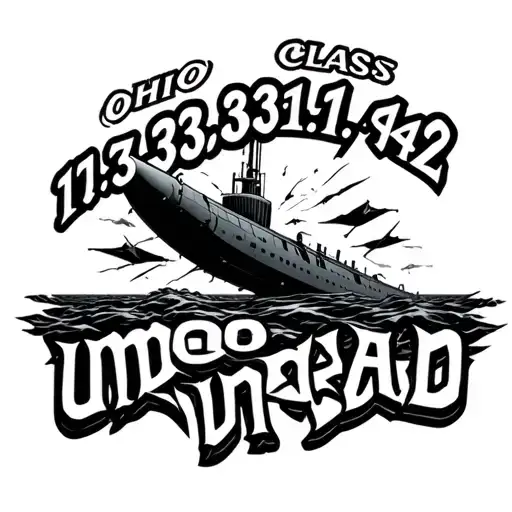 "1,739,831,842 undead" ohio class submarine nuclear weapons nautical themed tattoo tattoo design idea