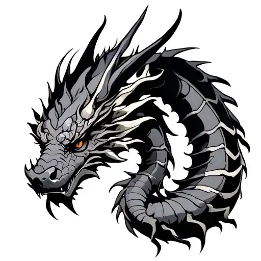 dragon with scorpion tail  tattoo design idea