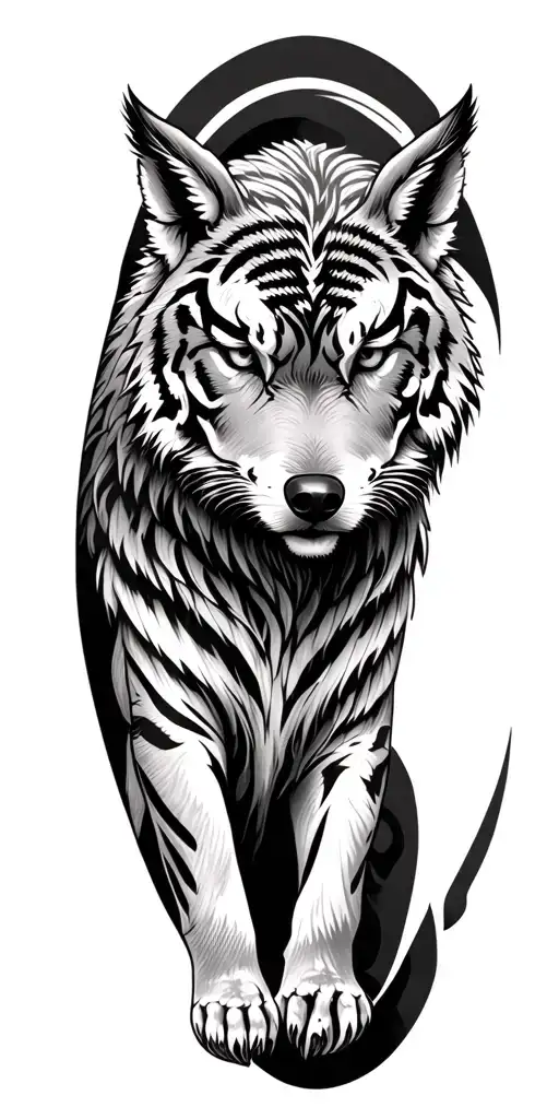 Tiger, Wolf, Owl, Bear tattoo design idea