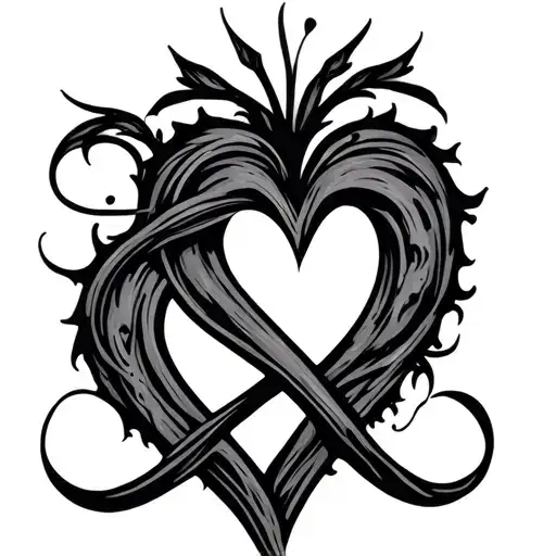 heart and infinity symbol with heart tattoo design idea
