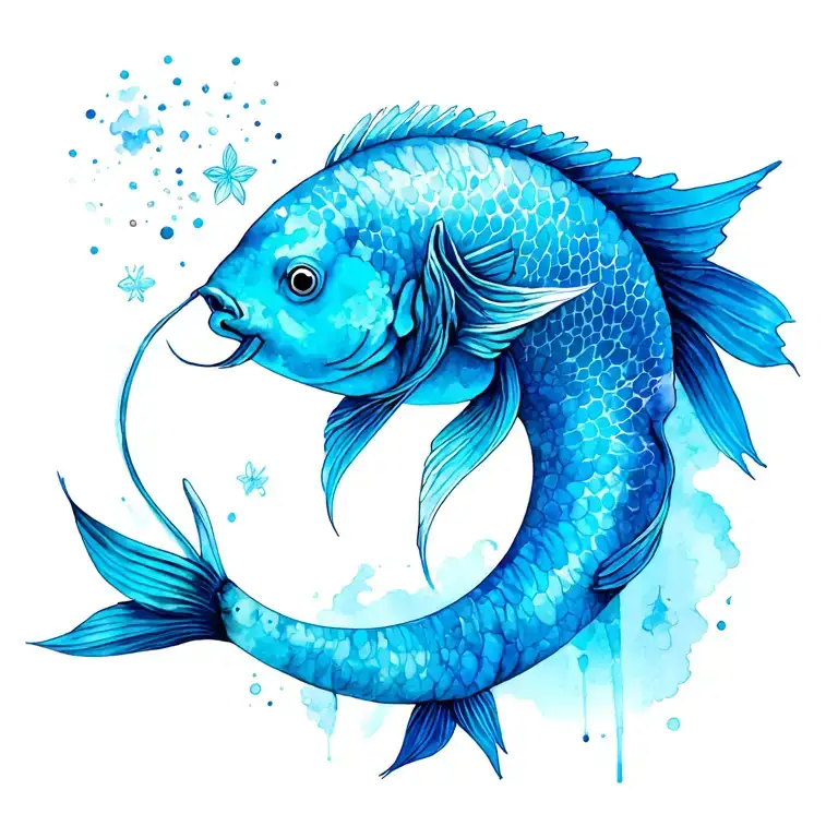 pisces and sagittarius tattoo design idea