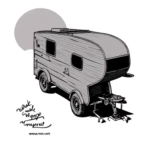 Caravan tattoo design idea