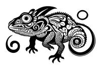 chameleon tattoo design idea