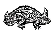 chameleon tattoo design idea
