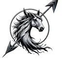 Sagittarius arrow tattoo design idea