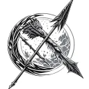 Sagittarius arrow tattoo design idea