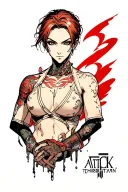 levy ackerman attack on titan tattoo design idea