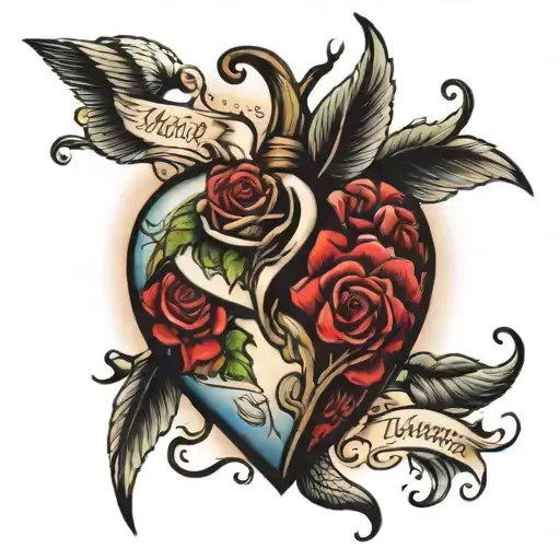 above all, love one another, becuase love covers a multitude of sins wrapped around a heart  tattoo design idea