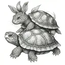 Turtle And Rabbit tattoo design idea