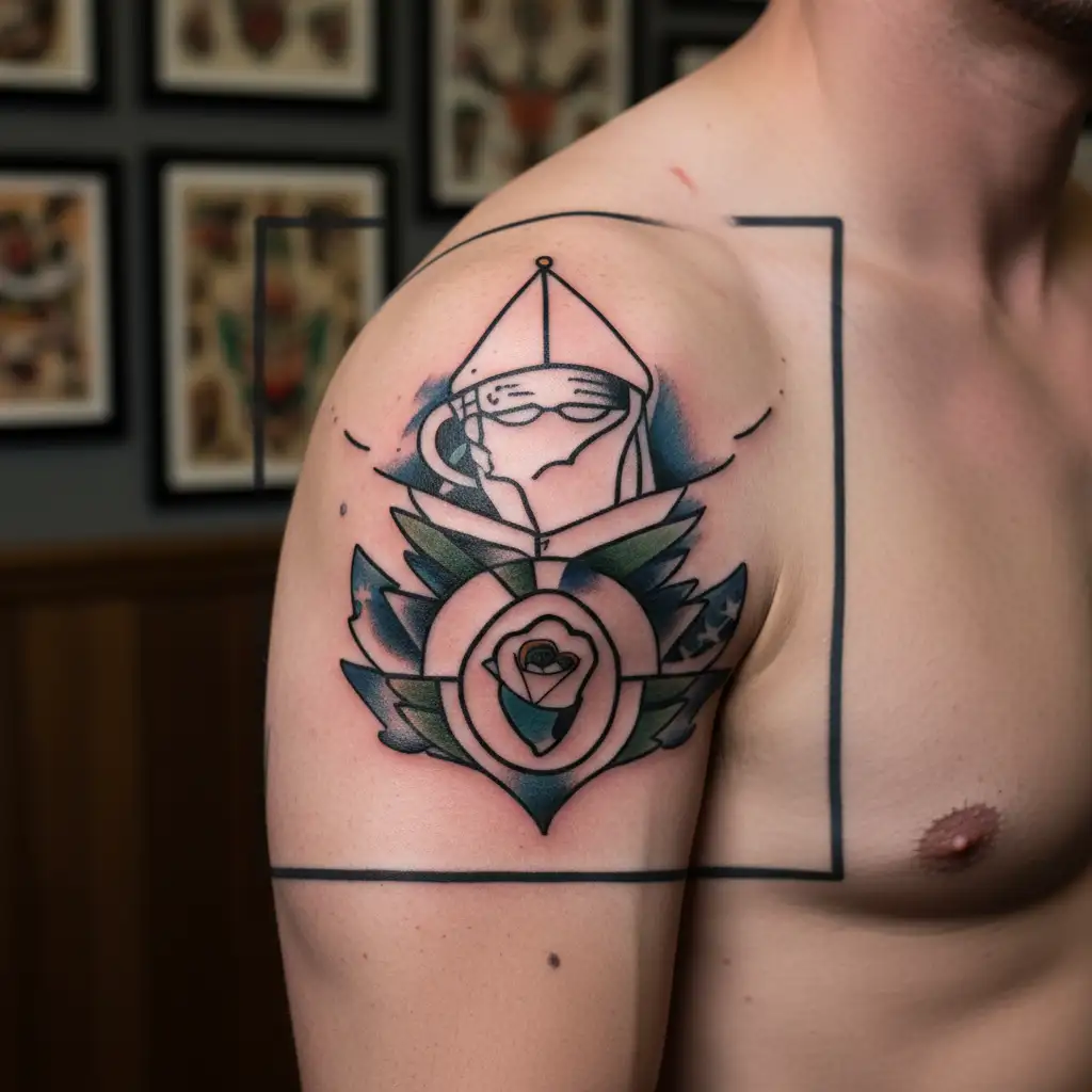 anxiety and depressive disorder tattoo design idea