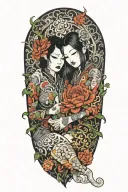 goth lesbians full nude tattoo design idea