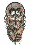 goth lesbians full nude tattoo design idea