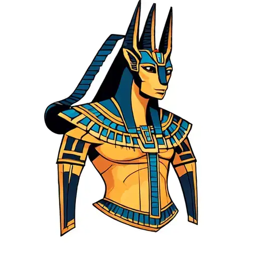 anubis egyptian god tattoo design idea