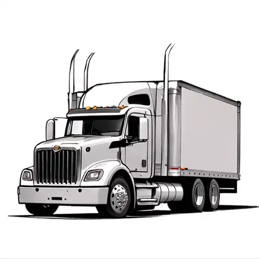 American truck PETERBILT tattoo design idea