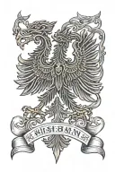 Albanian flag tattoo design idea