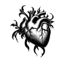 K Heart tattoo design idea