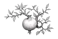 underworld pomegranate tree tattoo design idea