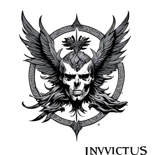 Invictus tattoo design idea