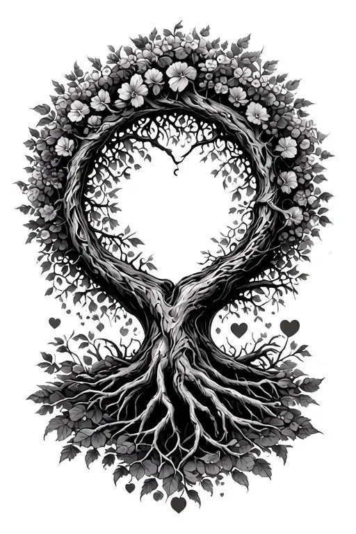 tree of life in the Circle of love tattoo design tattoo design idea