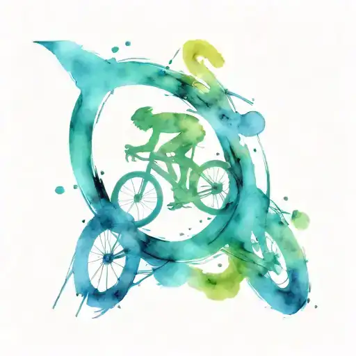 triathlon symbol morphing tattoo design idea