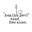 "Even the Devil need time alone" freefall tattoo design idea