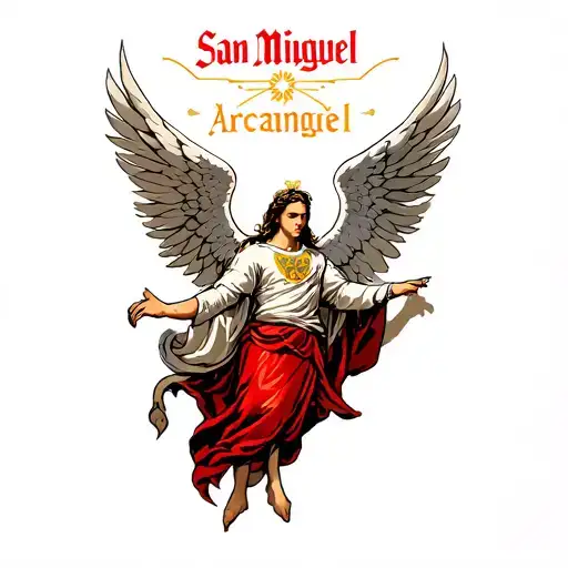 San Miguel Arcángel tattoo design idea