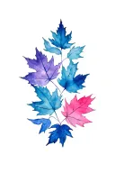 fall leaves tattoo design idea