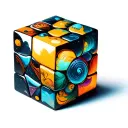 truncated cube tattoo design idea